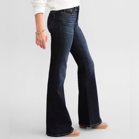 NEW Buckle BLACK Fit 53 Mid Rise Flare Jeans Sz 33x34 NWT Midrise Tall - Picture 2 of 12